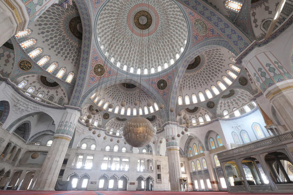 The Kocatepe Mosque is the largest mosque in Ankara, Turkey. It was built between 1967 and 1987 in the Kocatepe quarter in Kizlay,
